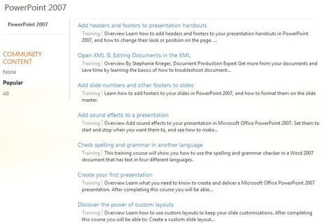 PowerPoint 2007 - Training - Office.com | Free Tutorials in EN, FR, DE | Scoop.it