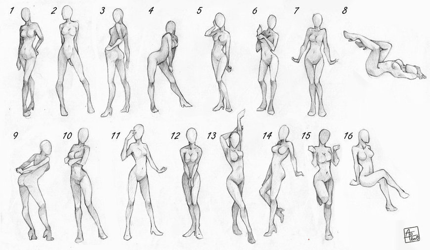 Pose References Female  Drawing References and