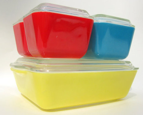 Vintage Pyrex Refrigerator Dishes Set 501 502 503 Primary Colors: Red, Blue & Yellow Rainbow Circus Colors | Vintage Living Today For A Future Tomorrow | Scoop.it
