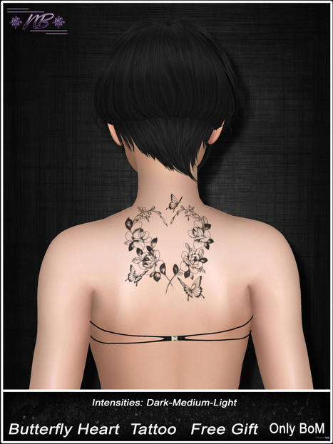 Butterfly Heart Tattoo February 2022 Group Gift by Nick&rsquo;n BrinK | Teleport Hub - Second Life Freebies | Second Life Freebies | Scoop.it