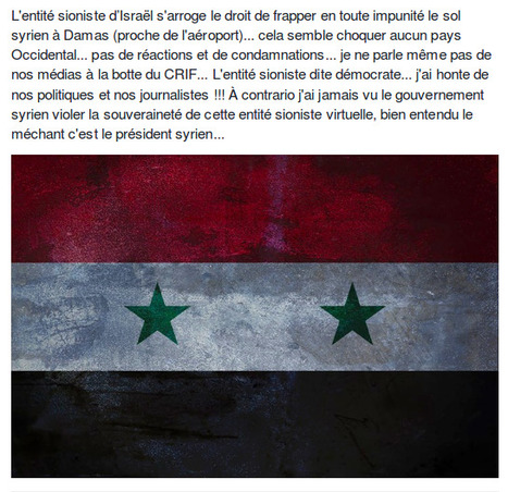 L'entité sioniste d’Israël s'arroge le droit de frapper en toute impunité le sol syrien à Damas | World News | Scoop.it