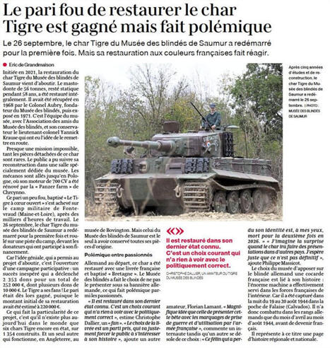 Le pari fou de restaurer le char Tigre est gagn&eacute; mais il fait pol&eacute;mique | DEFENSE NEWS | Scoop.it