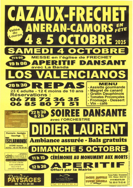 Cazaux-Fréchet-Anéran-Camors en fête les 4 et 5 octobre | Vallées d'Aure & Louron - Pyrénées | Scoop.it