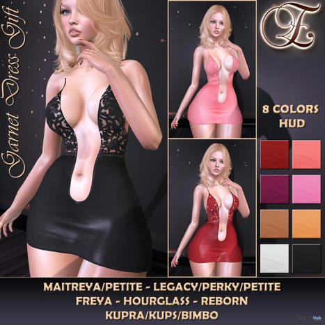 Garnet Dress November 2023 Group Gift by Enchantress | Teleport Hub - Second Life Freebies | Second Life Freebies | Scoop.it