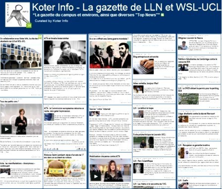 Koter Info - La Gazette | Koter Info - Site de LLN-WSL-UCL, description | Scoop.it