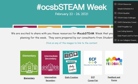 OCSB STEAM week resources - Feb. 22-26 | iGeneration - 21st Century Education (Pedagogy & Digital Innovation) | Scoop.it