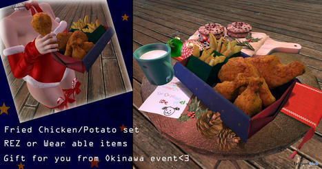 Fried Chicken & Potato Set Christmas 2021 Gift by Okinawa Event | Teleport Hub - Second Life Freebies | Second Life Freebies | Scoop.it