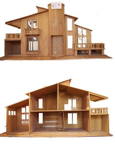 plan wooden dollhouse