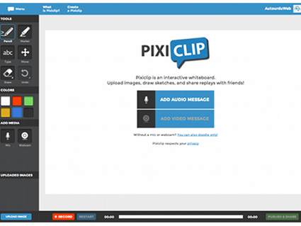 PixiClip, créer des tutoriels (audio, vidéo, image et texte) sur un tableau blanc | Le Top des Applications Web et Logiciels Gratuits | Scoop.it