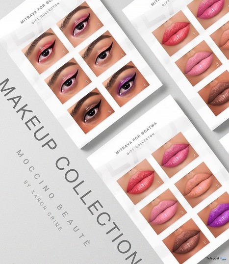 Mitrava Makeup Collection For Catwa Head March 2019 Group Gift by Moccino Beaute | Teleport Hub - Second Life Freebies | Second Life Freebies | Scoop.it