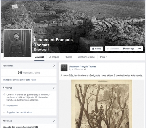 Un poilu, un vrai, a ouvert sa page Facebook | Autour du Centenaire 14-18 | Scoop.it