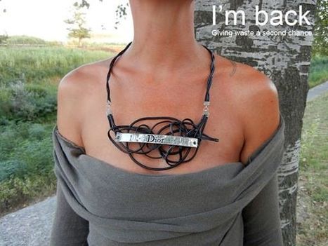 Black Phone Cable Upcycled Into Necklace | 1001 Recycling Ideas ! | Scoop.it