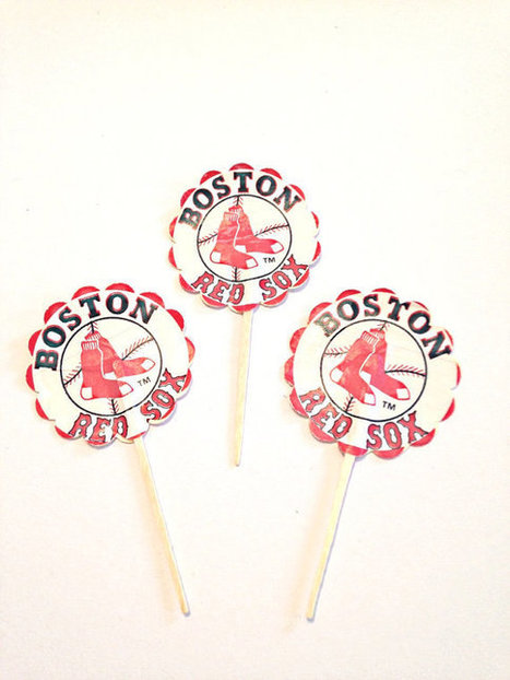 Boston Red Sox Cupcake Picks Cake Toppers Baseball Spring Fever Opening Day Spring Training | Boston, you're my home | Scoop.it