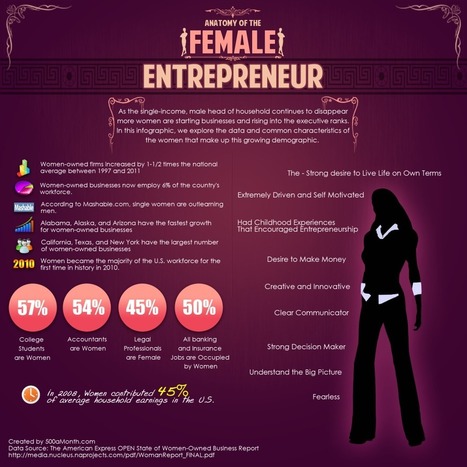Anatomy of The Female Entrepreneur [Infographic] | Soup for thought | Scoop.it