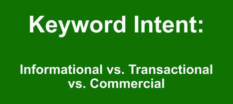 Keyword Intent: Informational, Transactional, Commercial - Return On Now | Search Engine Optimization | Scoop.it