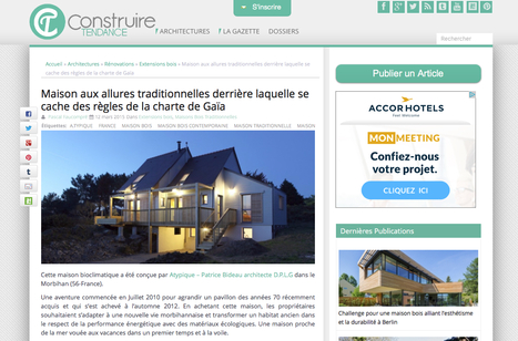 "Maison bois bioclimatique par Patrice Bideau architecte"- Construire Tendance | Architecture Organique | Scoop.it