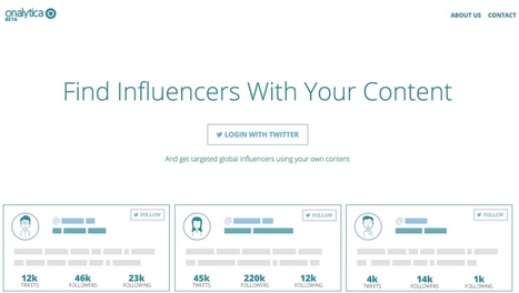 Onalytica. Trouvez des influenceurs &agrave; partir de votre contenu | Methode DISC et communication | Scoop.it
