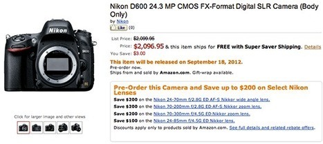 Nikon D600 pre-order options | Nikon D600 | Scoop.it