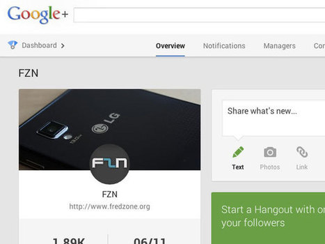 Google+ : débarquement des tableaux de bord pour les pages ! | Réseaux sociaux | Scoop.it