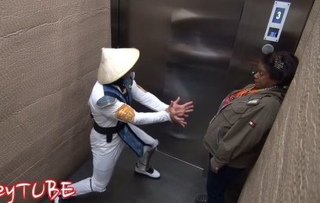 Mortal Kombat dans un ascenseur (caméra cachée) | Trollface , meme et humour 2.0 | Scoop.it