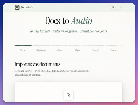 DocsToAudio : convertir PDF et EPUB en audio | Veille &Eacute;ducative - L'actualit&eacute; de l'&eacute;ducation en continu | Scoop.it