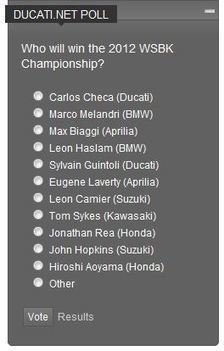 Ductalk Poll | Ducati.net | Who will win the 2012 WSBK Championship? | Ductalk: What's Up In The World Of Ducati | Scoop.it