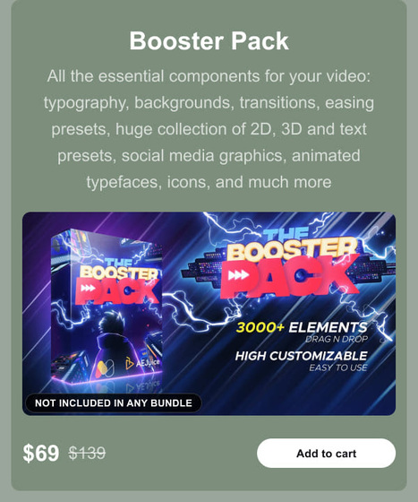 Buy Booster Pack for After Effects at affordable prices! Wide selection of products, best effects plugins and presets for animation by AEJuice. | Starting a online business entrepreneurship.Build Your Business Successfully With Our Best Partners And Marketing Tools.The Easiest Way To Start A Profitable Home Business! | Scoop.it