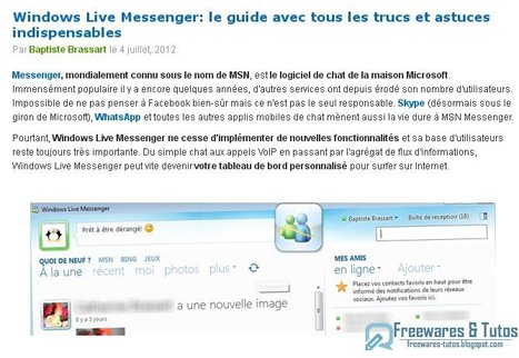 Le guide complet de Windows Live Messenger | Time to Learn | Scoop.it