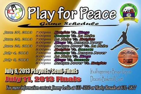 Play for Peace Tournament | Cayo Scoop!  The Ecology of Cayo Culture | Scoop.it