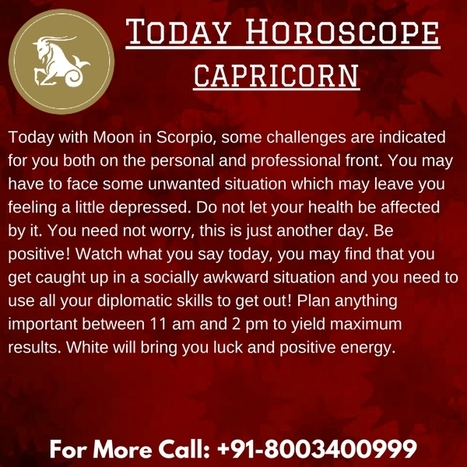 Today capricorn horoscope single love Capricorn