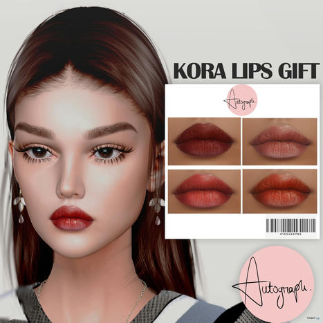Kora Lips Applier For Lelutka EvoX 1L Promo Gift by Autograph | Teleport Hub - Second Life Deals | Second Life Freebies | Scoop.it