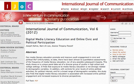 Digital Media Literacy Education and Online Civic and Political Participation | Digital Delights | Scoop.it