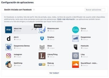 Cómo saber qué aplicaciones tienen acceso a tu cuenta de Facebook, Twitter, Google, Spotify y más | TIC & Educación | Scoop.it