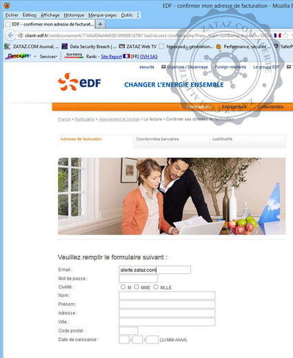 Attention, détection d'un vrai faux site EDF | Libertés Numériques | Scoop.it