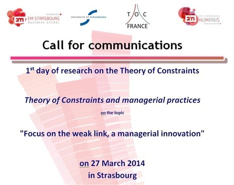 Strasbourg Business School France - TOC Conference march 2014 - Call For Papers | Critical Chain Project Management | Scoop.it
