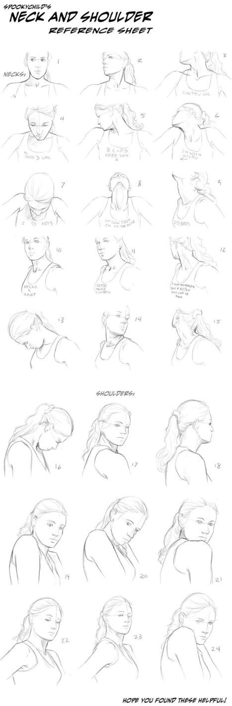 Neck Reference Updated by MelissaDalton on deviantART | Drawing References and Resources | Scoop.it