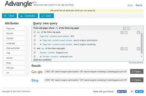 Advangle : Recherche avancée facile sur Google et Bing | Time to Learn | Scoop.it