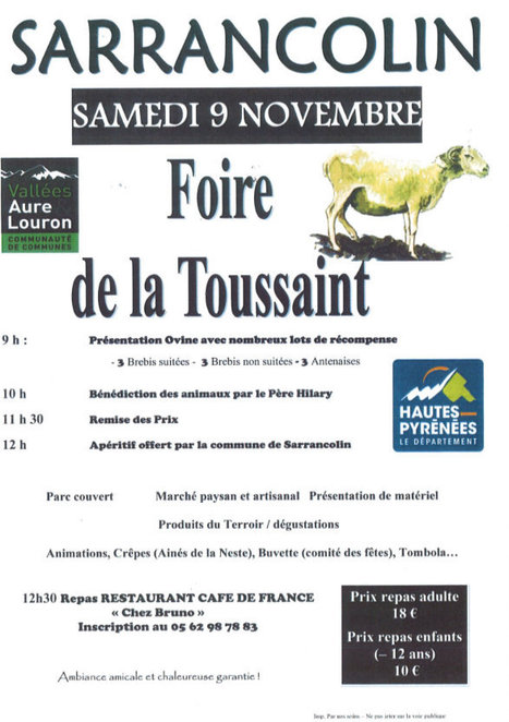 Foire de la Toussaint à Sarrancolin le 9 novembre | Vallées d'Aure & Louron - Pyrénées | Scoop.it