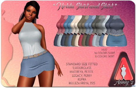 Holda Shirt & Skirt Fatpack Teleport Hub Group Gift by anny&rsquo;s Fashion | Teleport Hub - Second Life Freebies | Second Life Freebies | Scoop.it