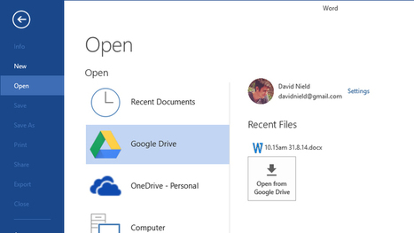This Plug-In Puts Google Drive Inside Microsoft Office | information analyst | Scoop.it