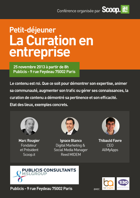 [Evénement] "La curation de contenu, quel enjeu pour l’entreprise ? " - #SCMWdej | Stratégies de contenu - #SCMW2015 | Scoop.it