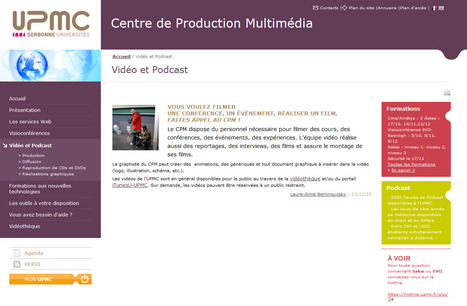 Centre de Production Multim&eacute;dia - upmc | Universit&eacute; et num&eacute;rique | Scoop.it