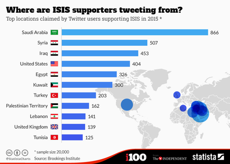 ISIS - Estado Islámico ¿De qué países proceden sus mensajes de apoyo en Twitter? | @CNA_ALTERNEWS | La R-Evolución de ARMAK | Scoop.it