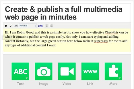 Publish a Multimedia Web Page Instantly: Checkthis | Web Publishing Tools | Scoop.it