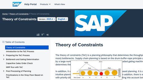 TOC with SAP | Article by SAP explaining how to implement TOC in native SAP | Theory Of Constraints | Scoop.it