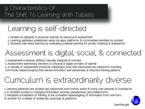 9 Characteristics Of The Shift To Learning With Tablets | Information and digital literacy in education via the digital path | Scoop.it