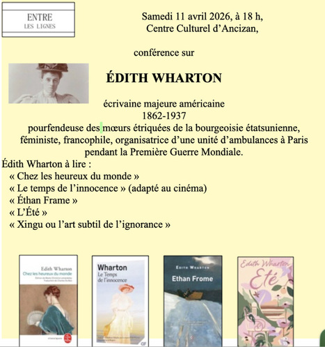 Conf&eacute;rence sur l'&eacute;crivaine am&eacute;ricaine Edith Wharton &agrave; Ancizan le 11 avril | Vall&eacute;es d'Aure & Louron - Pyr&eacute;n&eacute;es | Scoop.it