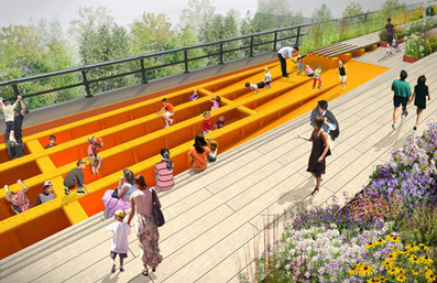 Plant-filled amphitheatre proposed for the High Line's final stretch | Cities of the World | Scoop.it