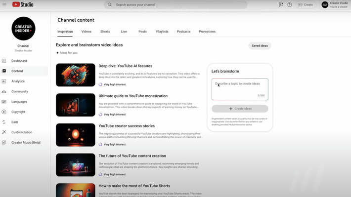 YouTube annonce la mise à jour de son onglet Inspiration : quelle nouveauté à venir ? | TIC, TICE et IA mais... en français | Scoop.it