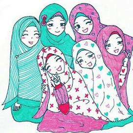 Gambar Kartun Hijab  Muslimah Gambar Kartun Keren